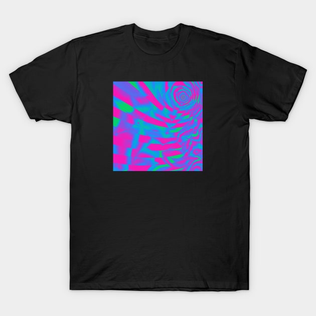 Polysexual Pride Abstract Crumpled Striped Layers T-Shirt by VernenInk